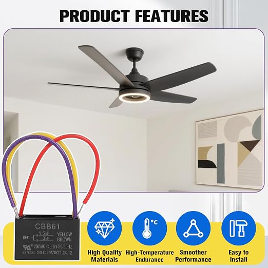 PODOY Ceiling Fan Capacitor .+ - Image 5