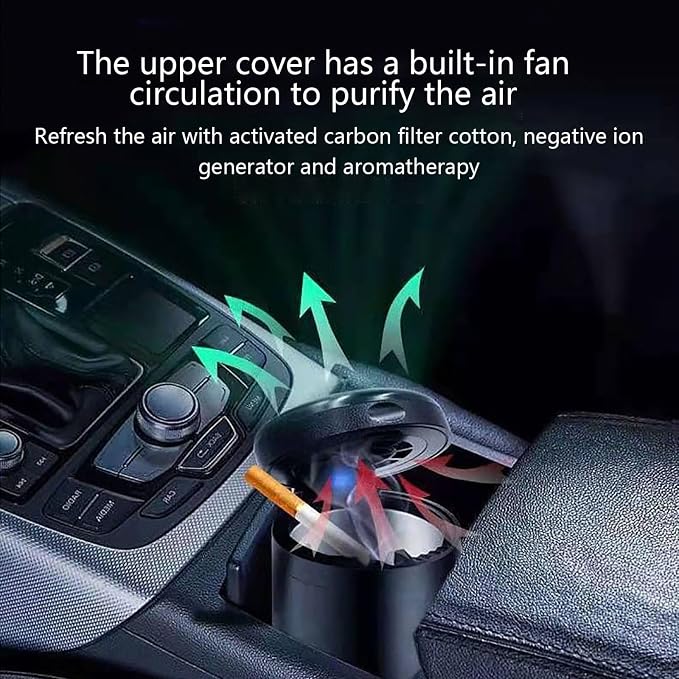 Car Ashtray Built-in Aromatherapy Tablets to Purify The Air Removable Inner - Image 4