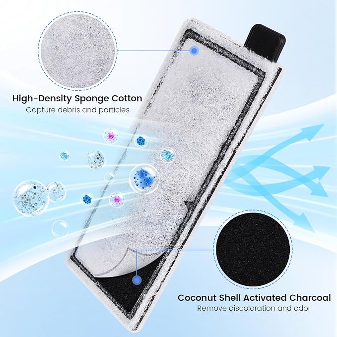 hygger HG009 Aquarium Filter Replacement Carbon Filter Cartridges 4 Pcs - Image 4