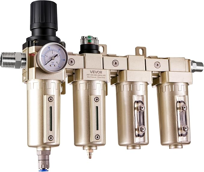 VEVOR Air Compressor Filter Regulator, 3/4" NPT 4-Stage 5μm & 0.3μm & 0.1μm & by VEVOR