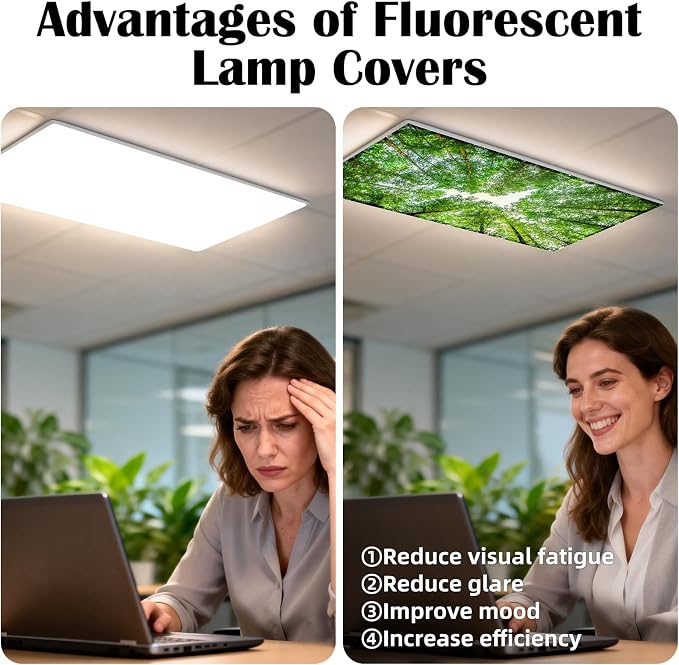 ANGSYLTH 4 Pcs Fluorescent Light Covers - Image 5