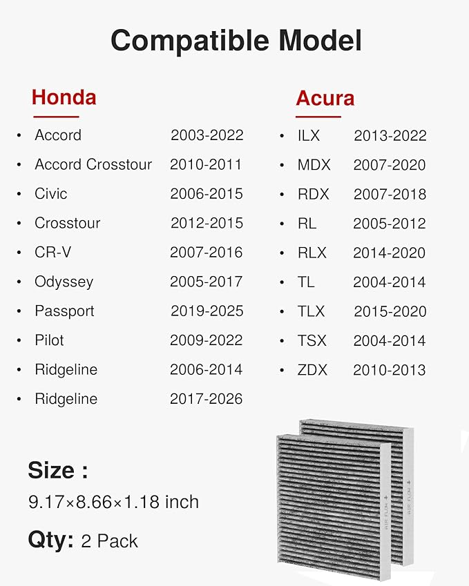 Puroma Cabin Air Filter with Activated Carbon, Replacement - Image 2