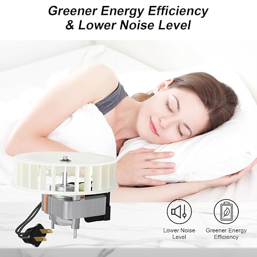 S97017646 Bathroom Exhaust Fan Motor & Blower Wheel Assembly – Quiet, - Image 4