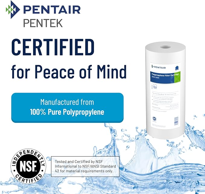 Pentair Pentek DGD-5005 Big Blue Water Filter, 10-Inch Whole House Sediment - Image 3