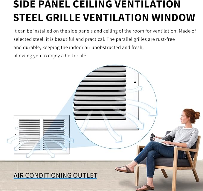 12x8 Vent Cover, Air Return Vent Cover, Flat Vent Cover, Rejillas De Aire - Image 7