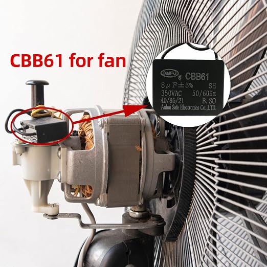 CBB61 Capacitor 8uf 350V AC Ceiling Fan 2 Wire 50/60Hz - Image 4