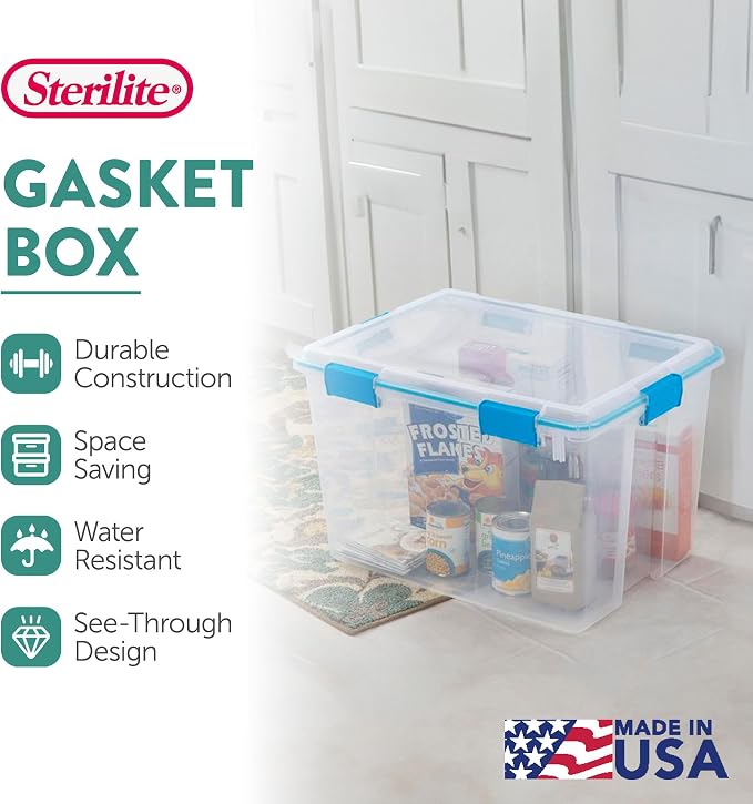 Sterilite 16-Pack Gasket Box, Weather-Resistant Storage Bins - Image 3