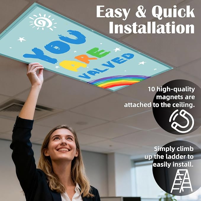 Fluorescent Light Covers -1PCS 4x2 Feet Classroom Covers - Image 3