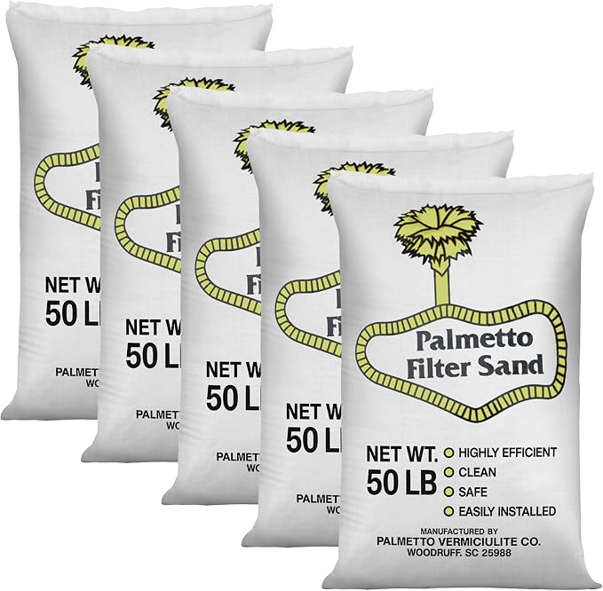 Palmetto 5 Pack Pool Filter Sand, Clean and Clear Water, Natural Sand by Unknown