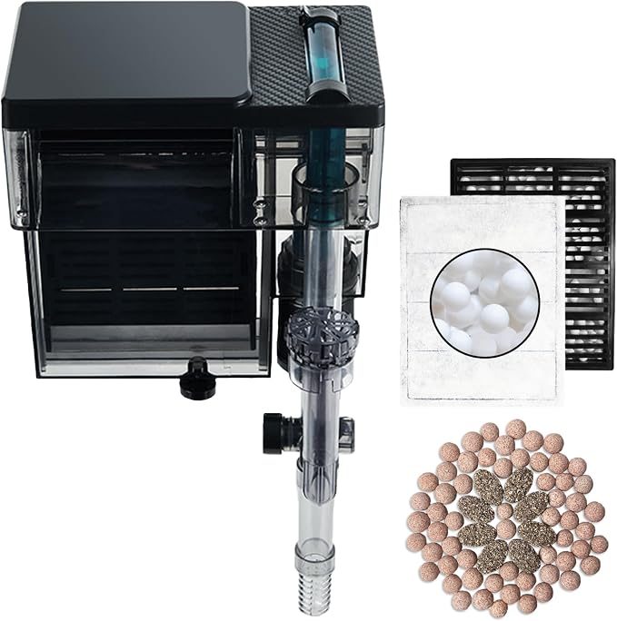 Aquarium Filter, 6W 150GPH HOB Fish Tank Filter, 4-Stage Bio-Filtration by Unknown