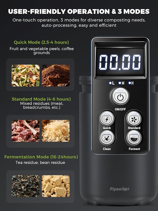 Electric Composter for Kitchen Smart Odorless Countertop Compost Bin Machine - Image 2