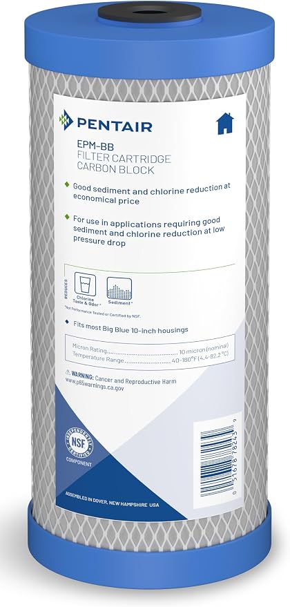 Pentair Pentek EPM-BB Big Blue Carbon Water Filter, Whole House Modified by PENTAIRPENTEK