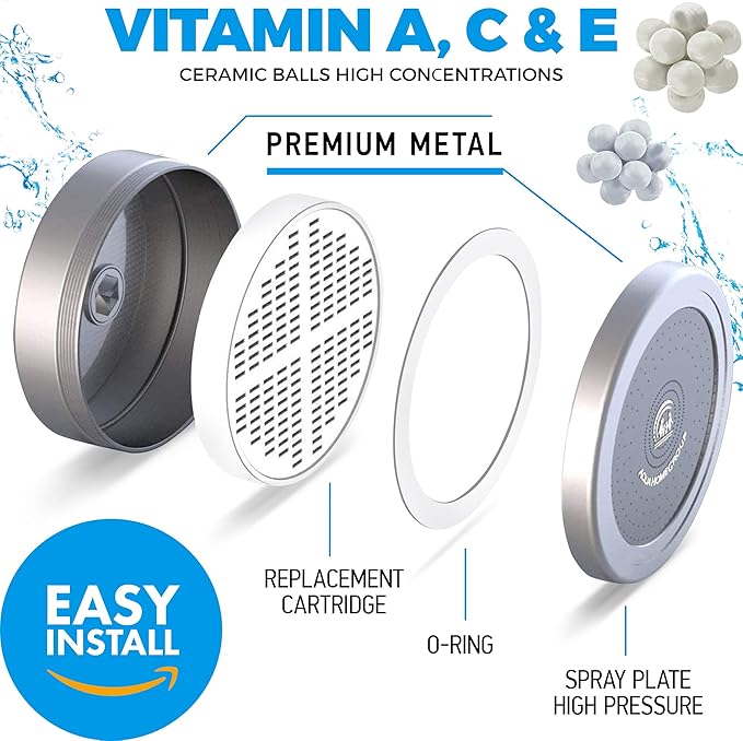 AquaHomeGroup Luxury Filtered Shower Head Set 20+3 Stage Shower Filter - Image 5