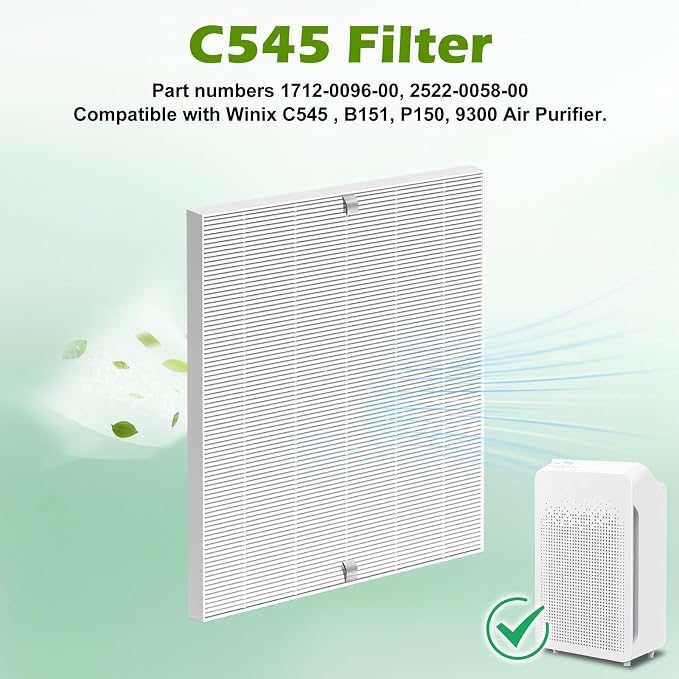 C545 True HEPA Replacement Filter 4 Pack H13 True HEPA Air Filter Replacement - Image 6
