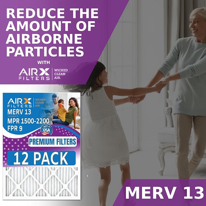 16x30x1 Air Filter MERV 13 Rating, 12 Pack of Furnace Filters Comparable to MPR - Image 4