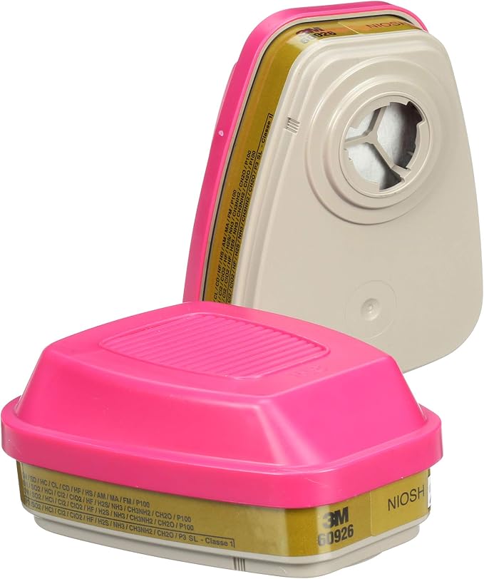 3M P100 Respirator Cartridge/Filter 60926, 1 Pair, Helps Protect Against by 3MAutomotive