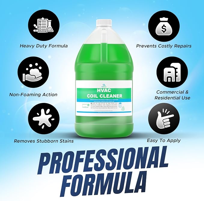 Mini Split Cleaning Kit with 3.78L No-Rinse Coil Cleaner, Odor Treatment Tab & - Image 2