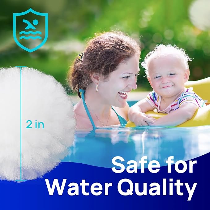 AQUASTRONG Pool Filter Balls for Sand Filters, 5.5 lbs Reusable Pool Sand - Image 4