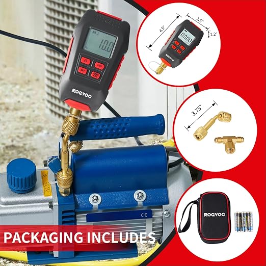 Digital Vacuum Gauge, HVAC Micron Vacuum Gauge Tester - Image 7