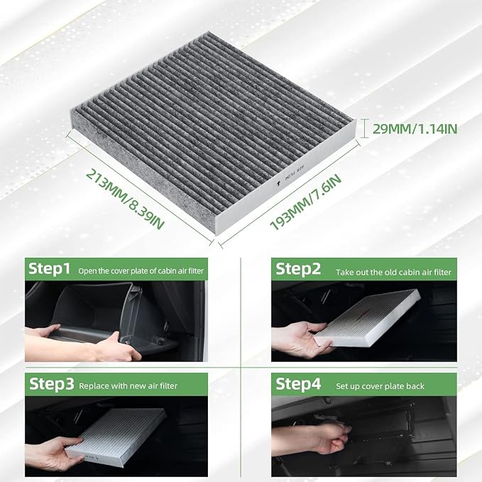CF11671 Cabin Air Filter With Activated Carbon Compatible with RAM 1500 2500 - Image 7