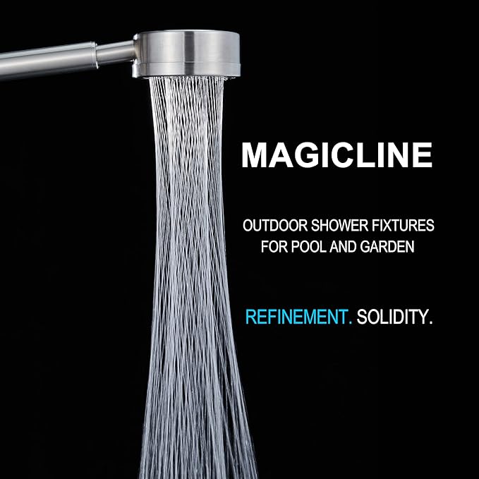 Shower Faucet - Shower Faucets Sets Complete, Shower System - Outdoor Shower Kit/Outdoor Shower Enclosure/Outdoor Shower Fixtures W/ SS304 Shower Head & Handheld High Pressure, Brushed Nickel