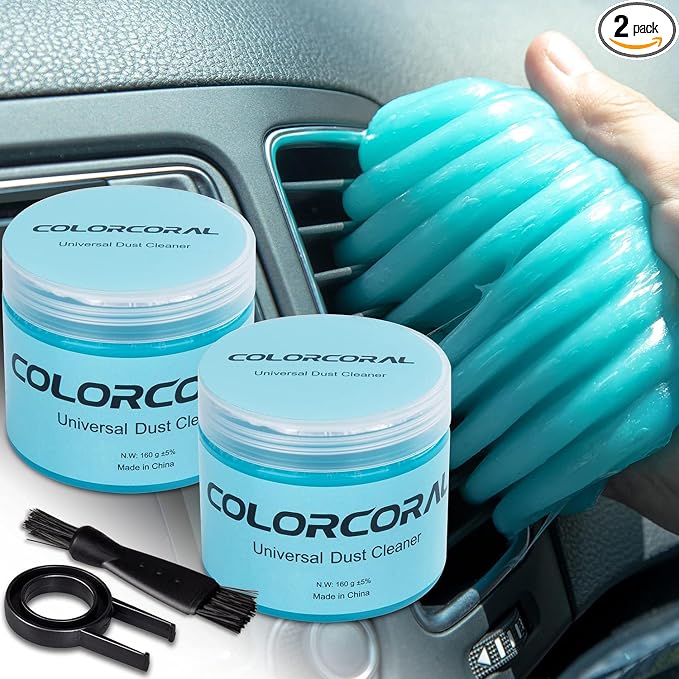 ColorCoral 2Pack Car Cleaning Gel Universal Dust Cleaner by ColorCoral