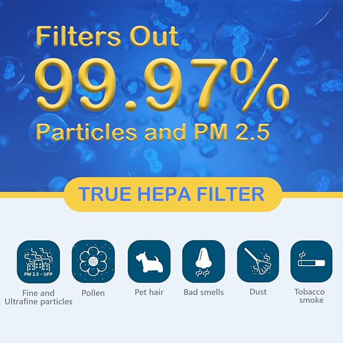 3 Pack True HEPA/Carbon Filters Replacement Compatible - Image 3