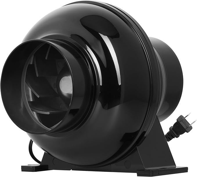iPower 4 Inch 195 CFM Inline Duct Grow Tent Air Vent Exhaust Booster Blower by iPower
