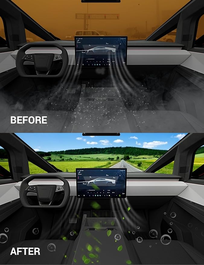 BASENOR 2026 Upgraded Tesla Cybertruck Air Filter HEPA Cabin Intake Air Filter - Image 5