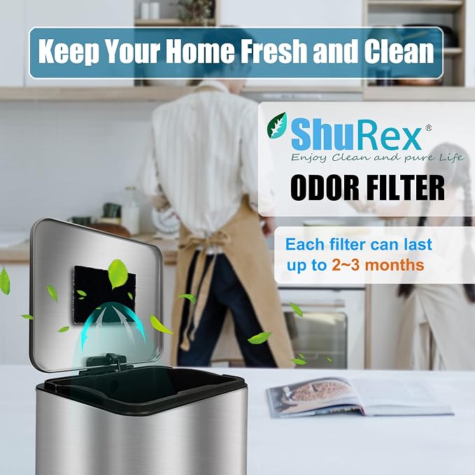 12-Pack Universal Stick-on Trash Can Odor Absorbing Filters, Activated Charcoal - Image 7