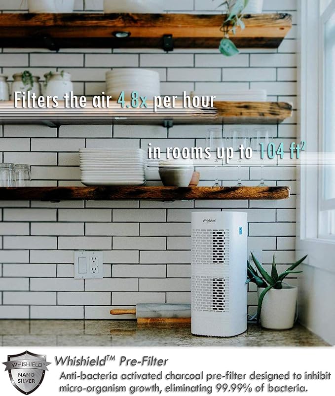 Whirlpool, WPT60P Whispure True Hepa Air Purifier, Activated Carbon Advanced - Image 5