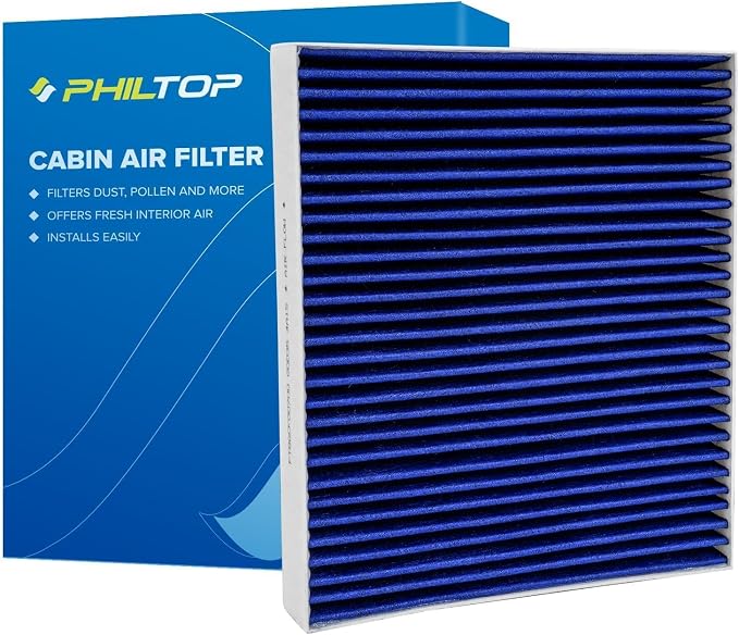 PHILTOP Premium HEPA Cabin Air Filter w/Dual Activated Carbon, Compatible by PHILTOP