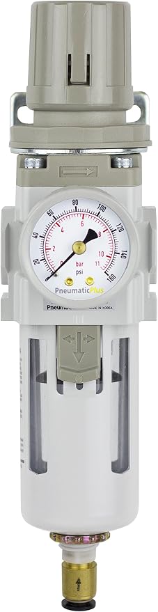 PneumaticPlus SAW300-N03BDG Compressed Air Filter Regulator Piggyback Combo - Image 2