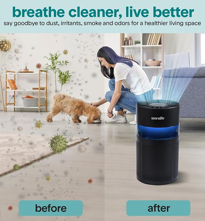 SereneLife HEPA Air Purifier for Home, Compact Quiet Air Purifier - Image 5