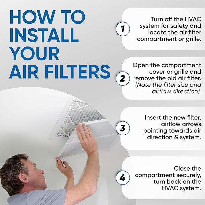 Glasfloss 10x20x1 MERV 10 Pleated Air Filters Box of 6. Actual Size: 9-1/2 x - Image 6