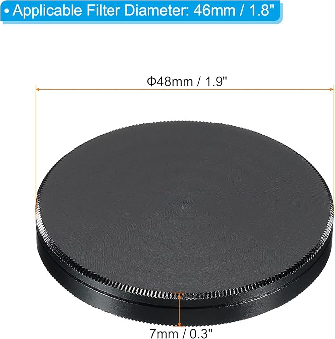 PATIKIL 46mm Lens Cap, Camera Lens Cap Cover Universal Front Metal Lens Filter - Image 2