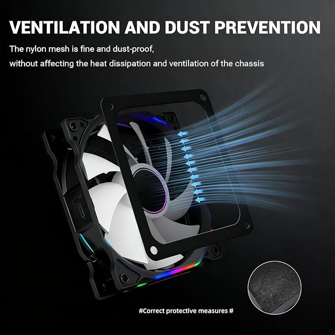 120mm Fan Dust Filter Mesh Compatible - Image 6