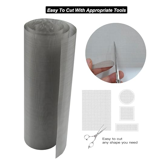 304 Stainless Steel Mesh 100Mesh, 15.7"x47.2" Metal Mesh Screen, Woven Fine - Image 5