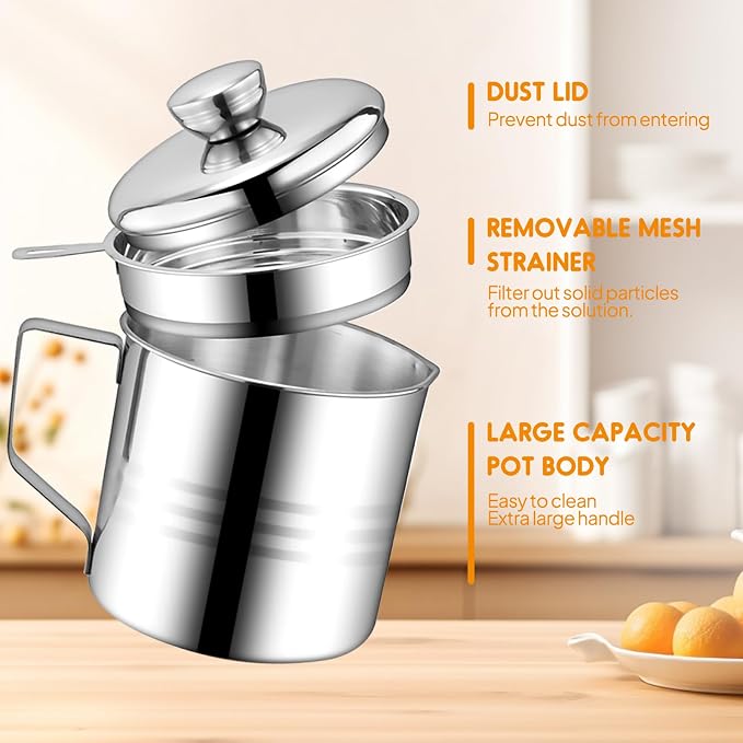 Chihee Grease Container Stainless Steel Bacon Grease Saver - Image 4