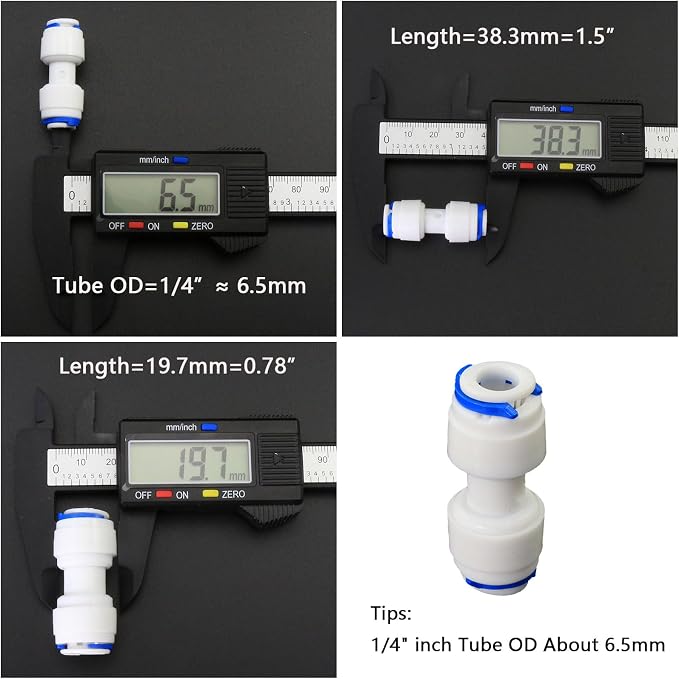 Water purifier globe valve, straight through 1/4 "FPT pipe quick collection - Image 6