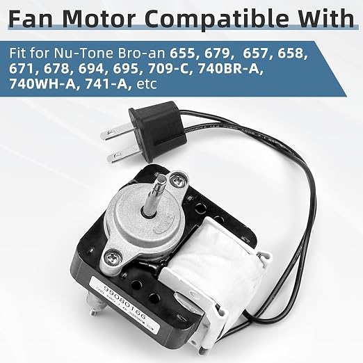 S99080166 BP28 Bathroom Vent Bath Fan Motor Kit Replacement YJF6178 Fit - Image 3