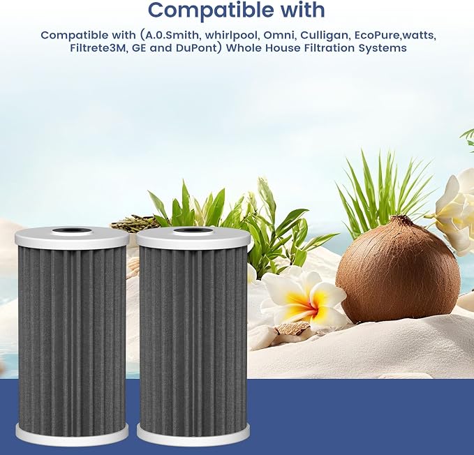4.5"x10" 5 Micron Carbon Sediment Water Filter Replacement Cartridge Compatible - Image 5