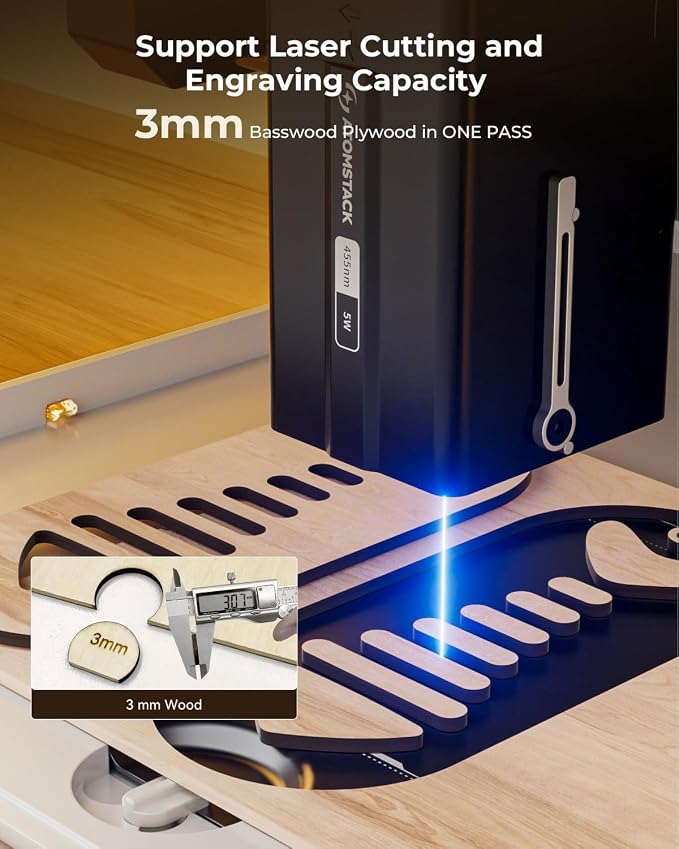 ATOMSTACK P1 5W Laser Engraver, Laser Cutter, Unibody Laser Engraving Machine - Image 8