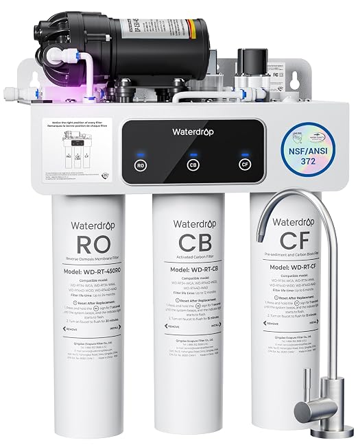 Waterdrop WD-T3-C Reverse Osmosis Water Filter, NSF/ANSI 372 Certified by Waterdrop