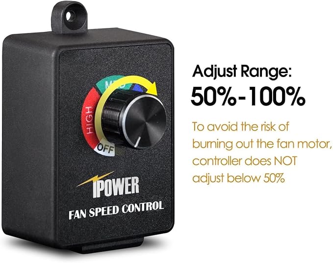 iPower 4 Inch 195 CFM Inline Fan Vent Blower, Speed Controller, Air Carbon - Image 6