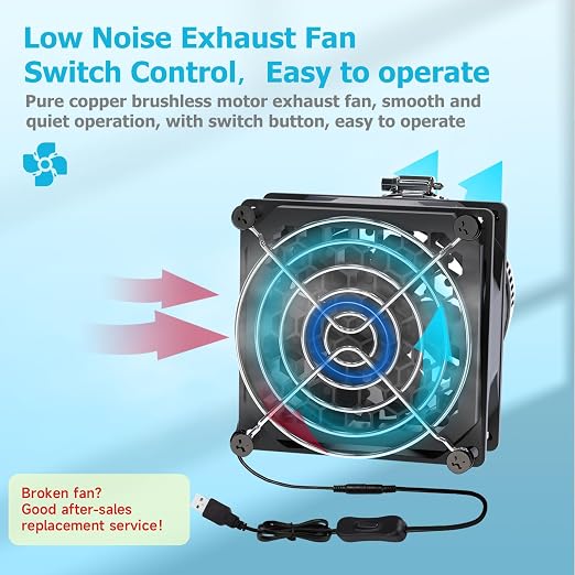 YOOPAI Fan Fume Extraction Kit for 3D Printer Enclosure, Exhaust Pipe - Image 3