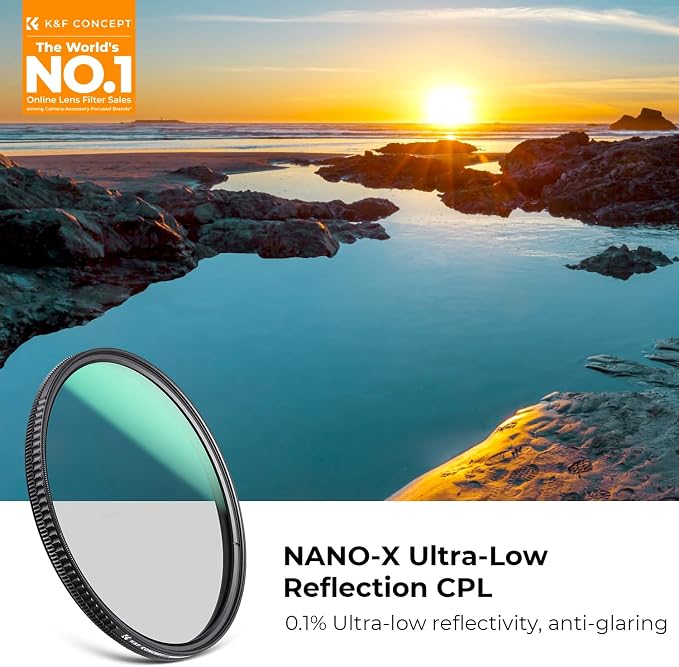 K&F CONCEPT 77mm Ultra-Low Reflectivity Circular Polarizers Filter 28 - Image 2