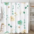 Gibelle Watercolor Floral Shower Curtain, Mint Green Beige Flower Shower Curtain for Bathroom, Modern Minimalist Waterproof Fabric Shower Curtain Set 72x72 Inch