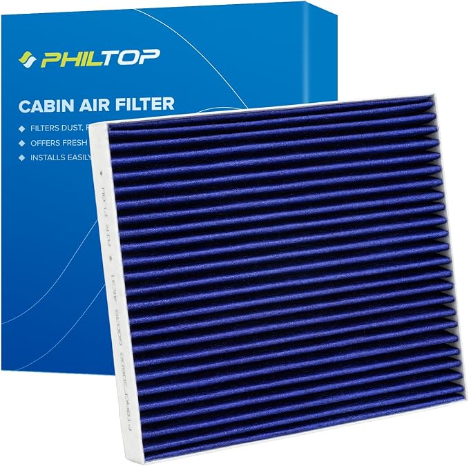 PHILTOP Premium Cabin Air Filter w/Dual Activated Carbon, Compatible by PHILTOP