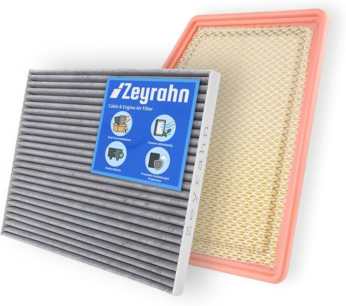 Cabin & Engine Air Filter Kit for 2019-2025 Chevrolet Silverado 1500, GMC by Zeyrahn